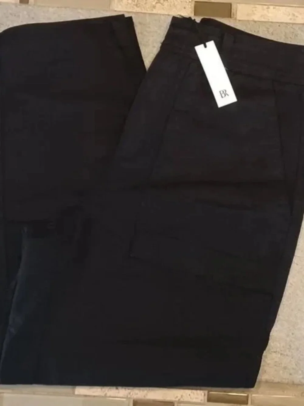 NWT Black sz 2 Banana Republic Mya Cotton Linen Cargo Pant Lightweight